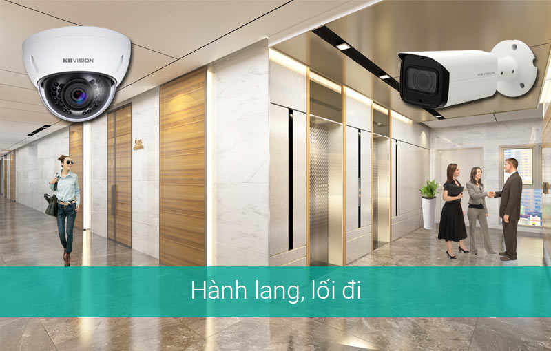 Lắp camera quan sát lối đi, hành lang cho khách sạn